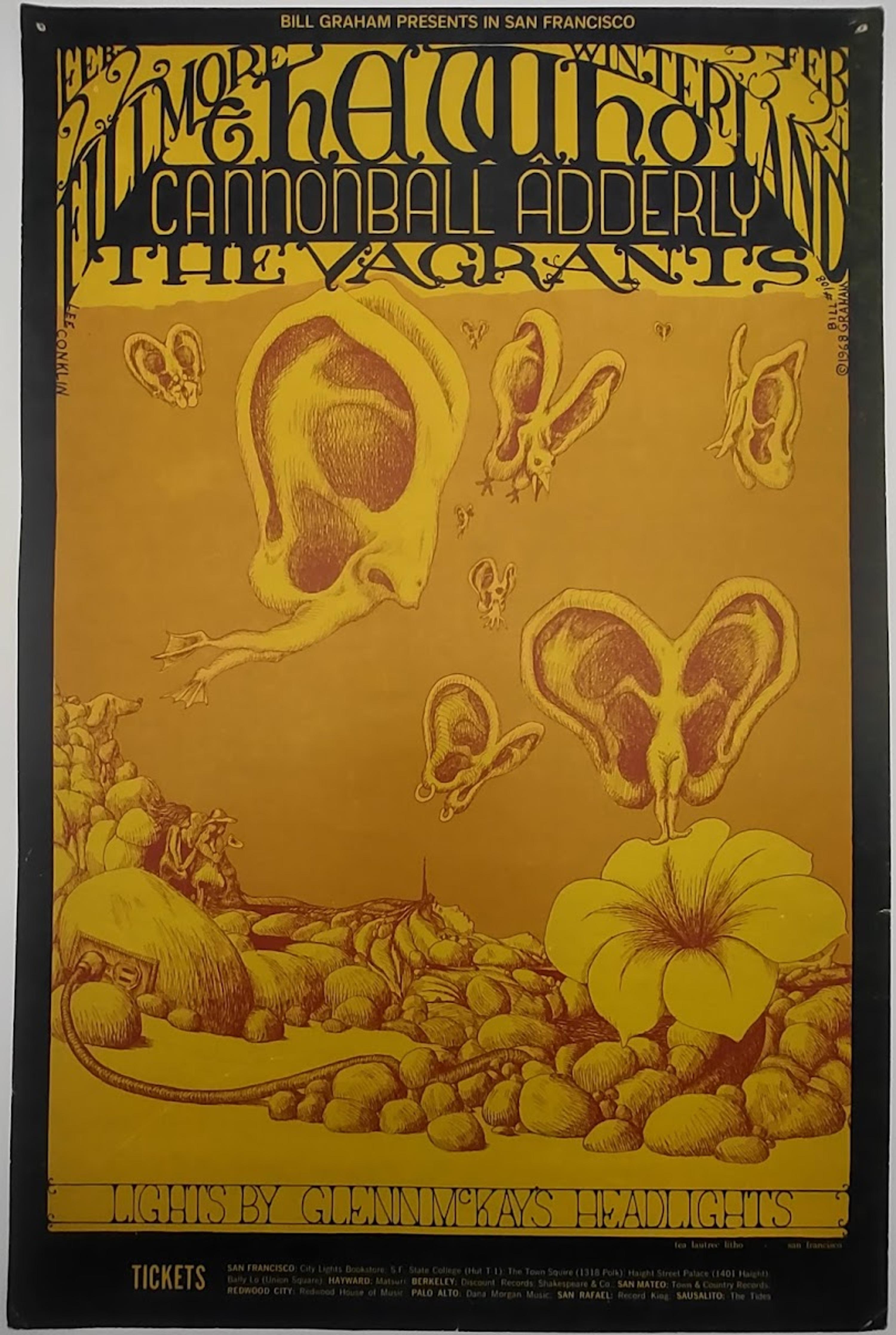 sale-BG 108 | The Who, Cannonball Adderley, The Vagrants | The Fillmore & Winterland February 22–24, 1968 | Lee Conklin | First Edition